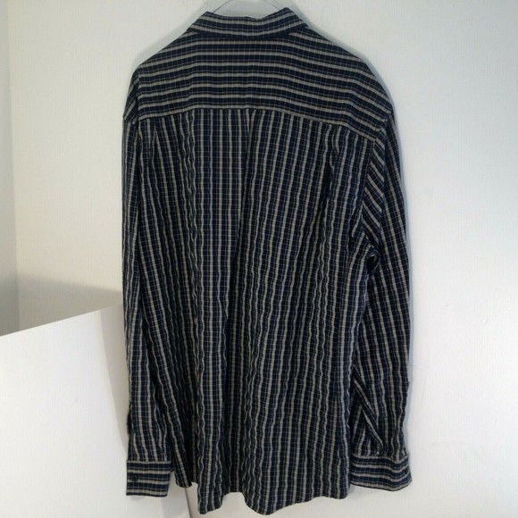 Alfani Mens Multicolor Plaid Stripes Button Up Dress Shirt Size XL Modal/Poly - Picture 2 of 7